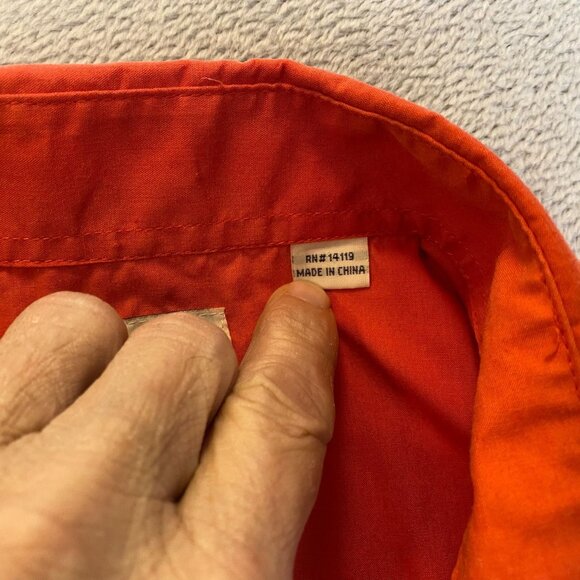 Ely Cattleman Womens Shirt 16 Red Western Pearl Snap Button Short Sleeve Casual - Picture 7 of 8